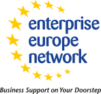 logo entreprise europe network. 2toile jaune et lettres bleu